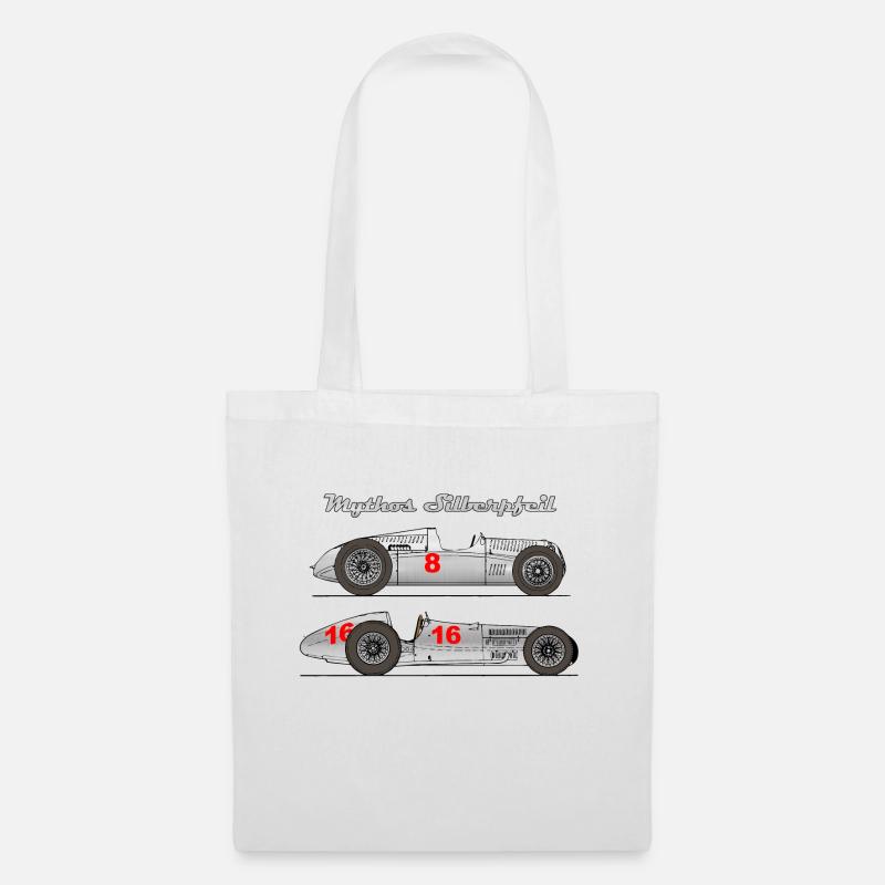 Le mythe de la Flèche d’argent – les voitures de course allemandes classiques - Sac en tissu - blanc
