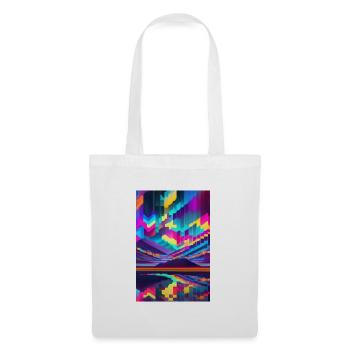 psychedelic glitch of pixels - Tote Bag - white - Front