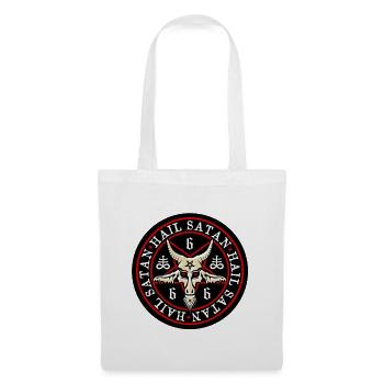 Hail Satan 666 Pentagram Baphomet Antichrist Cult  - Stoffbeutel - Weiß - Vorne