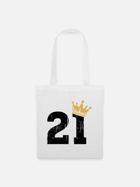 21 Crown 21st Birthday 21 years old - Tote Bag - white