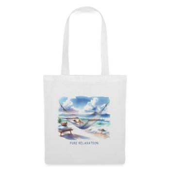 Hamac de plage : de paix - Sac en tissu - blanc - Devant