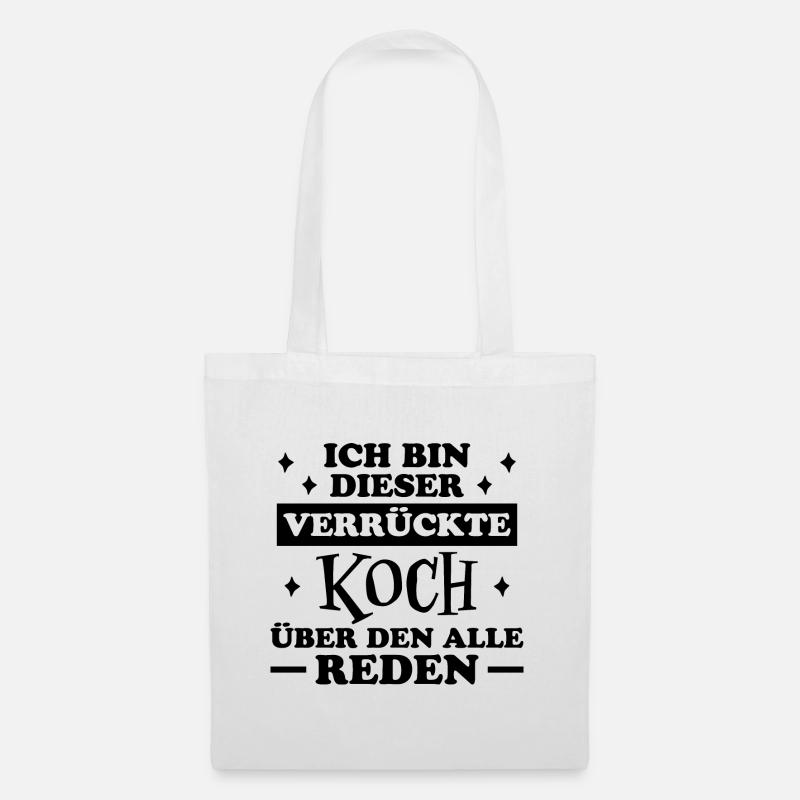 Koch Lustig Spruch Beruf Gastronomie Koch Geschenk - Stoffbeutel - Weiß