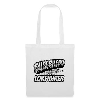 Superheld, clever getarnt als Lokführer - Stoffbeutel - Weiß - Vorne