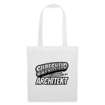 Superheld, clever getarnt als Architekt - Stoffbeutel - Weiß - Vorne