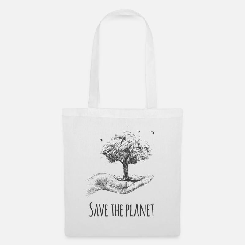 save the planet - Stoffbeutel - Weiß