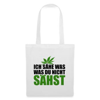 Cannabis, Ich sähe was was du nicht sähst, Hanf - Stoffbeutel - Weiß - Vorne