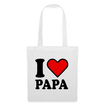 I love papa - Sac en tissu - blanc - Devant