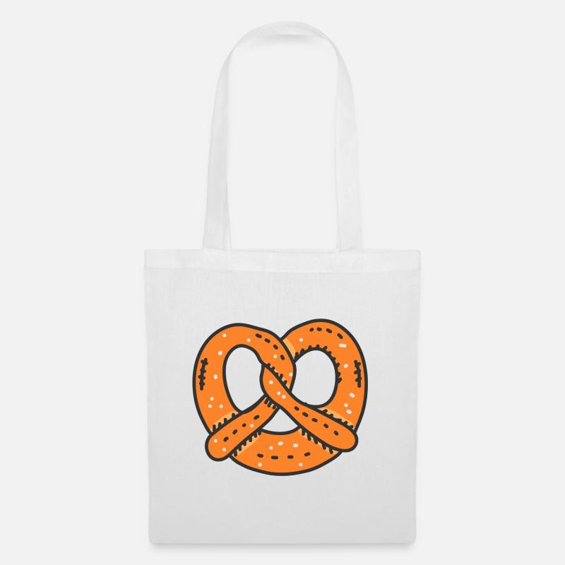 Bretzel - Sac en tissu - blanc