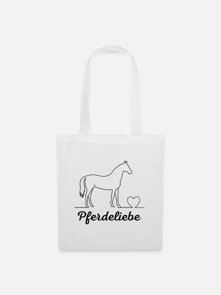 Pferdeliebe - Stoffbeutel - Weiß