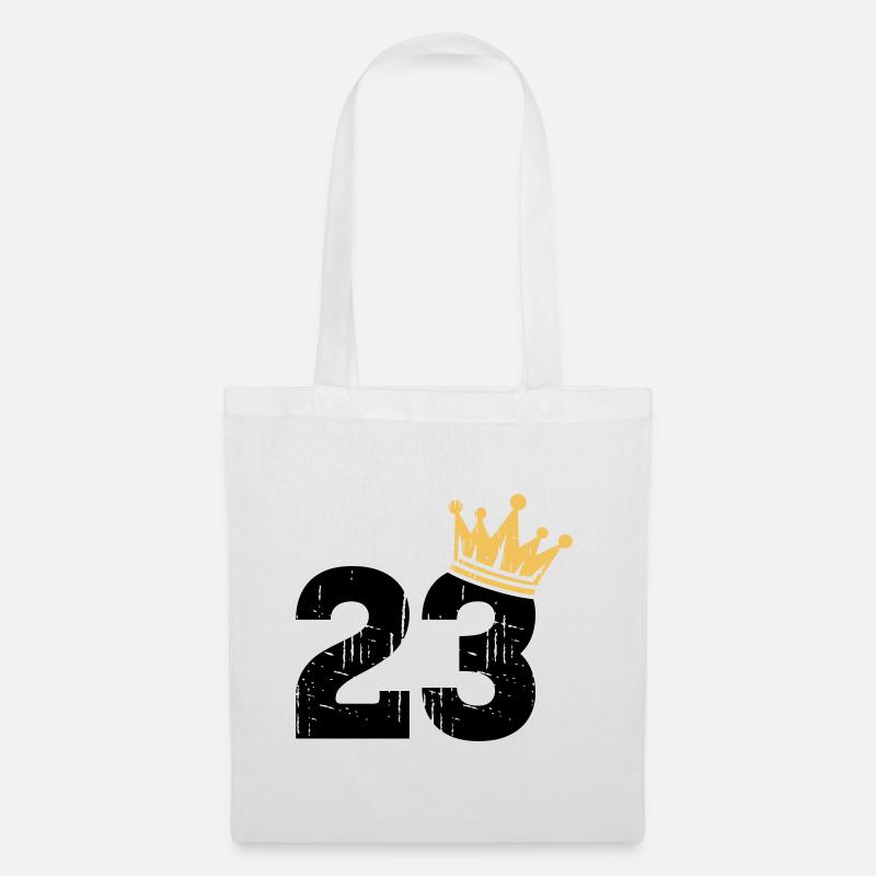 23 Krone 23. Geburtstag 23 Jahre - Stoffbeutel - Weiß