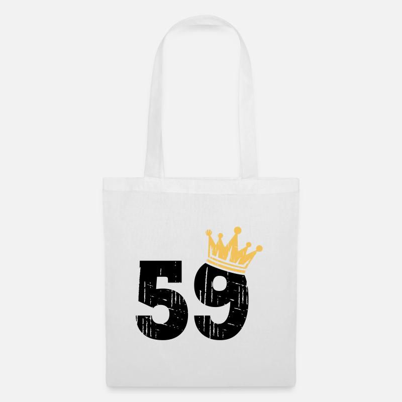 59 Krone 59. Geburtstag 59 Jahre - Stoffbeutel - Weiß