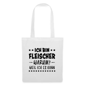 Fleischer Metzger Lustig Spruch Fleischer Geschenk - Stoffbeutel - Weiß - Vorne