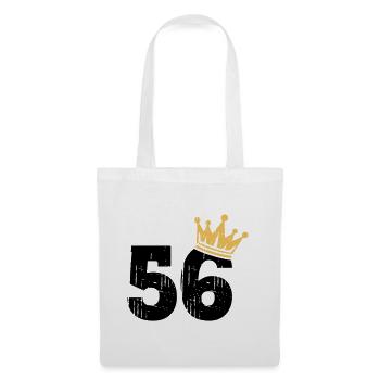 56 Krone 56. Geburtstag 56 Jahre - Stoffbeutel - Weiß - Vorne