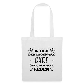 Chef Lustiger Spruch Arbeit Beruf Chef Geschenk - Stoffbeutel - Weiß - Vorne