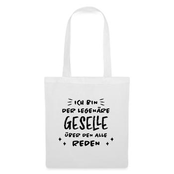 Geselle Lustiger Spruch Gesellenprüfung Geschenk - Stoffbeutel - Weiß - Vorne