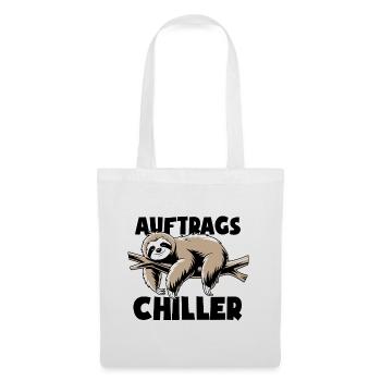 Faultier - Auftrags Chiller - Faulenzen Geschenk - Stoffbeutel - Weiß - Vorne
