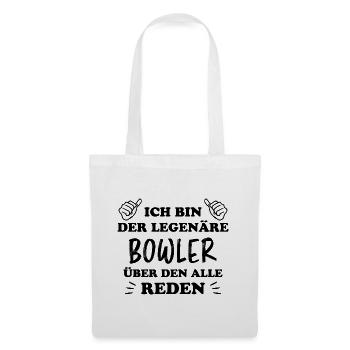 Bowling Spruch Bowlingspieler Fun Bowler Geschenk - Stoffbeutel - Weiß - Vorne
