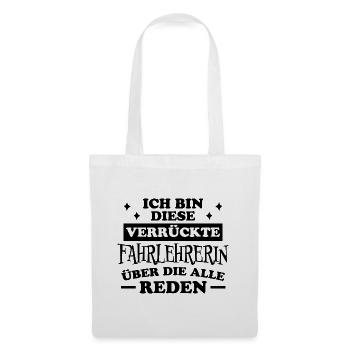 Fahrlehrerin Fahrschule Fun Fahrlehrerin Geschenk - Stoffbeutel - Weiß - Vorne