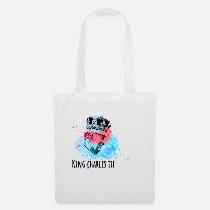 Charles, König von England, König,King Charles 3 - Stoffbeutel - Weiß