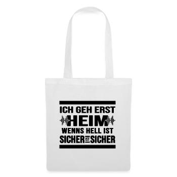 Rave Techno Beats ballern hard Bass Nachtschwärmer - Stoffbeutel - Weiß - Vorne