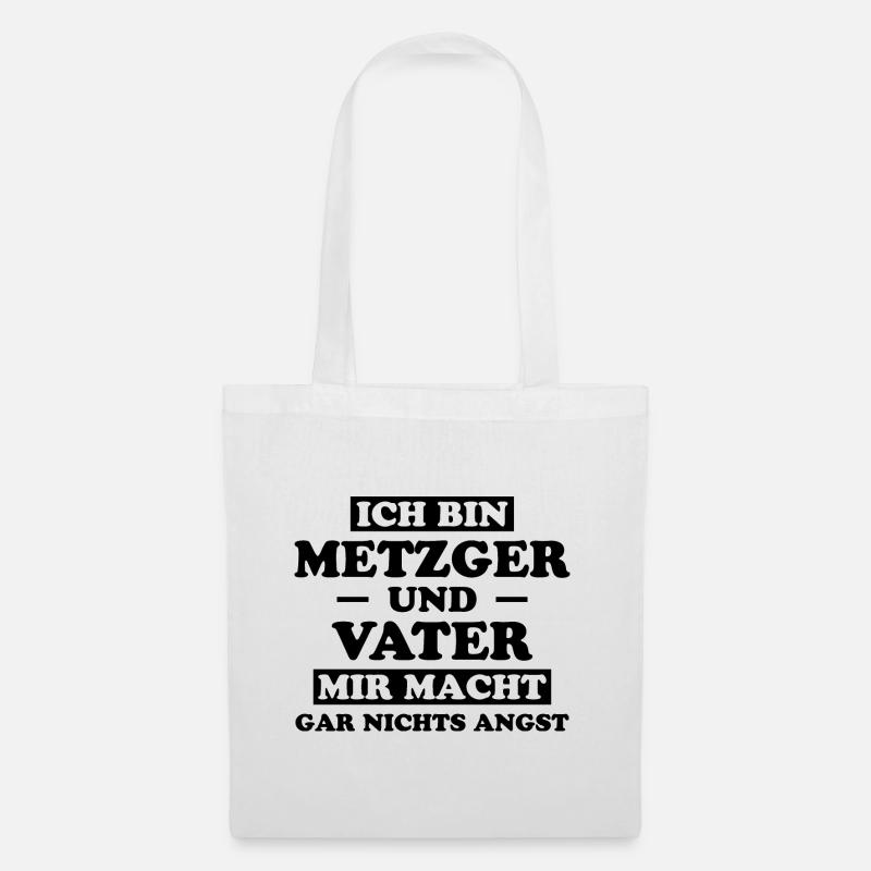 Metzger Beruf Lustiger Spruch Fleischer Geschenk - Stoffbeutel - Weiß