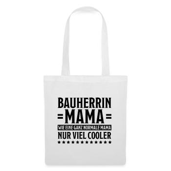 Bauherrin Spruch Bauherr Lustig Bauherrin Geschenk - Stoffbeutel - Weiß - Vorne