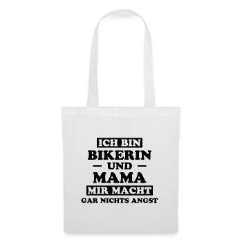 Bikerin Spruch Motorrad Lustiges Bikerin Geschenk - Stoffbeutel - Weiß - Vorne