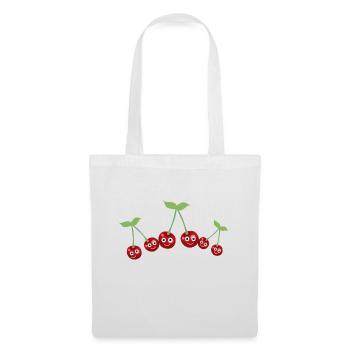 Cerises,Famille,Famille Cerises, Illustration - Sac en tissu - blanc - Devant