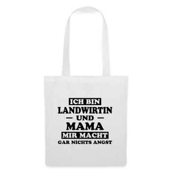 Landwirtin Spruch Job Traktor Landwirtin Geschenk - Stoffbeutel - Weiß - Vorne