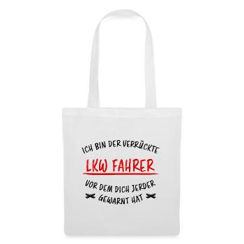 LKW Fahrer Lustige Spruch Lastkraftwagen Geschenk - Stoffbeutel - Weiß - Vorne