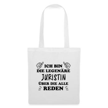 Juristin Beruf Lustige Spruch Jurist Jura Geschenk - Stoffbeutel - Weiß - Vorne