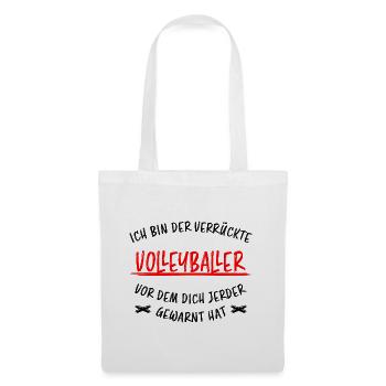 Volleyball Lustige Spruch Beachvolleyball Geschenk - Stoffbeutel - Weiß - Vorne