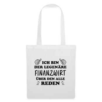 Finanzwirt Lustiger Spruch Job Finanzwirt Geschenk - Stoffbeutel - Weiß - Vorne