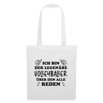 Volleyball Lustige Spruch Beachvolleyball Geschenk - Stoffbeutel - Weiß - Vorne