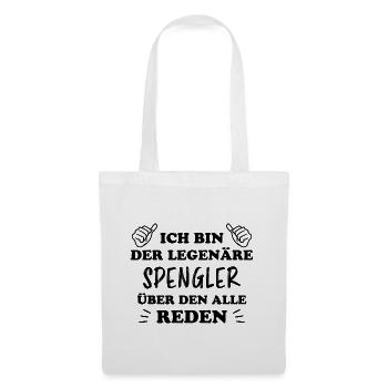 Spengler Beruf Lustiger Spruch Handwerker Geschenk - Stoffbeutel - Weiß - Vorne