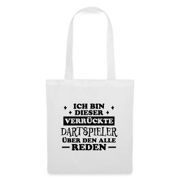Dartspieler Witz Spruch Darts Dartpfeil Geschenk - Stoffbeutel - Weiß - Vorne