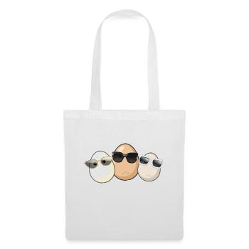 Oeufs,Oeuf,Famille d’oeufs,Famille,Lunettes de soleil - Sac en tissu - blanc - Devant