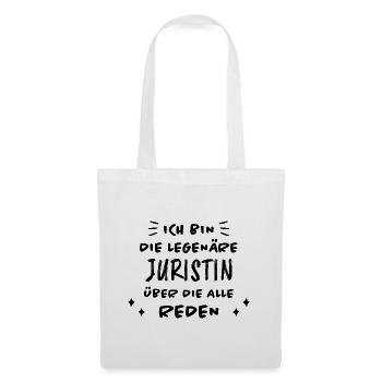 Juristin Beruf Lustige Spruch Jurist Jura Geschenk - Stoffbeutel - Weiß - Vorne