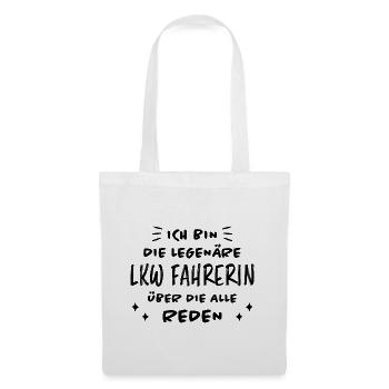LKW Fahrerin Fun Spruch Lastwagenfahrerin Geschenk - Stoffbeutel - Weiß - Vorne