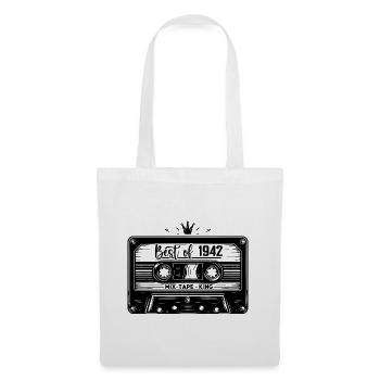 Cassette 1942 Vintage 1942 Millésime 1942 Cadeaux - Sac en tissu - blanc - Devant