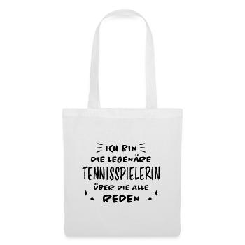 Tennis Lustiger Spruch Tennisspielerin Geschenk - Stoffbeutel - Weiß - Vorne