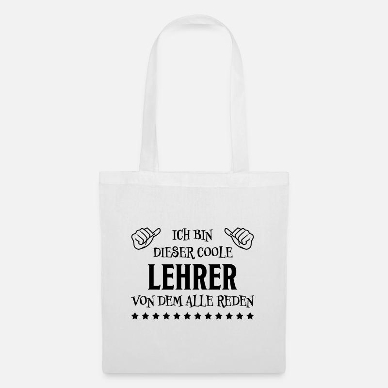 Lehrer Lustige Spruch Unterricht Lehrer Geschenk - Stoffbeutel - Weiß