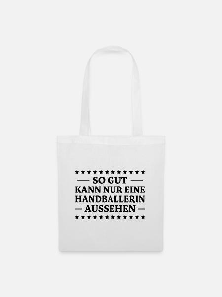 Handballerin Spruch Lustiges Handballerin Geschenk - Stoffbeutel - Weiß