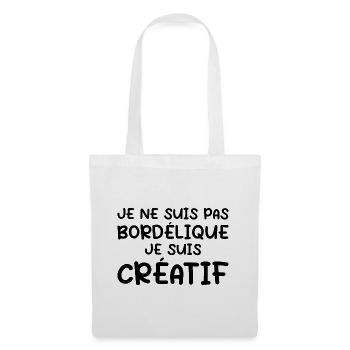 Humour Bordélique Créatif - Sac en tissu - blanc - Devant