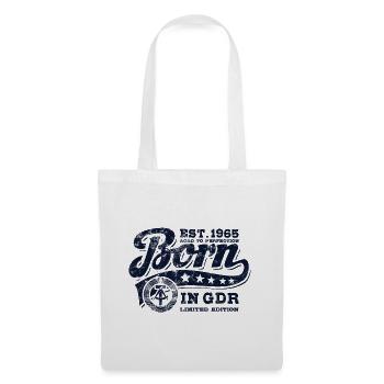 Born in GDR 1965 - Geburtstag - Ossi Geschenk - Stoffbeutel - Weiß - Vorne