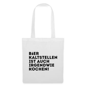 Dark pink COLD BEER IS ALSO MAKE ANY COOKING - Tote Bag - white - Front
