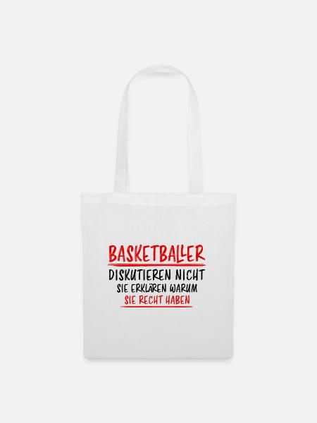 Basketballer Lustiger Spruch Basketball Geschenk - Stoffbeutel - Weiß
