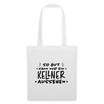Kellner Lustige Spruch Service Restaurant Geschenk - Stoffbeutel - Weiß - Vorne