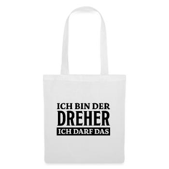 Dreher Spruch Drehmaschinen Lustig Dreher Geschenk - Stoffbeutel - Weiß - Vorne