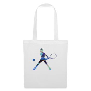 tennis,revers,joueur de tennis,garçon,enfant - Sac en tissu - blanc - Devant